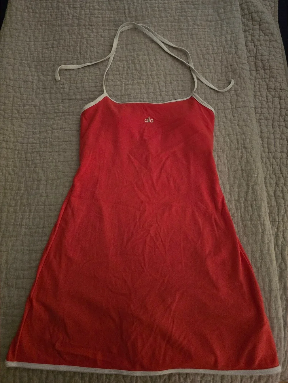 ALO Candy Red Halter Dress
